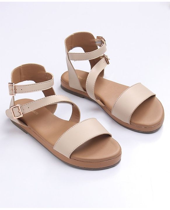 Pine Kids Party Wear Sandals with Clip on Closure - White