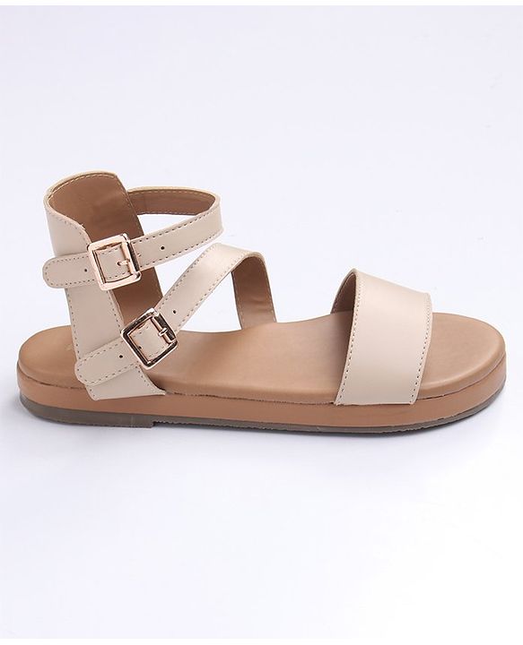 Pine Kids Party Wear Sandals with Clip on Closure - White