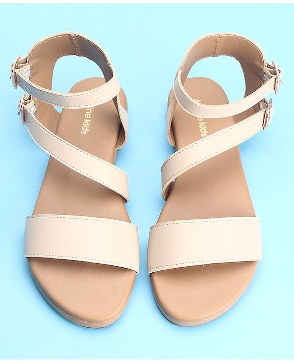 Pine Kids Party Wear Sandals with Clip on Closure - White