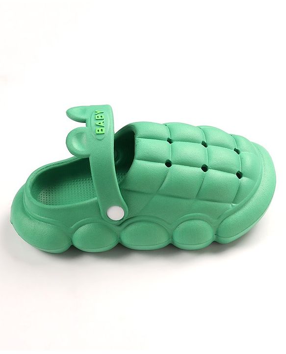 Cute Walk by Babyhug Slip On Clogs Cube Design Design - Green