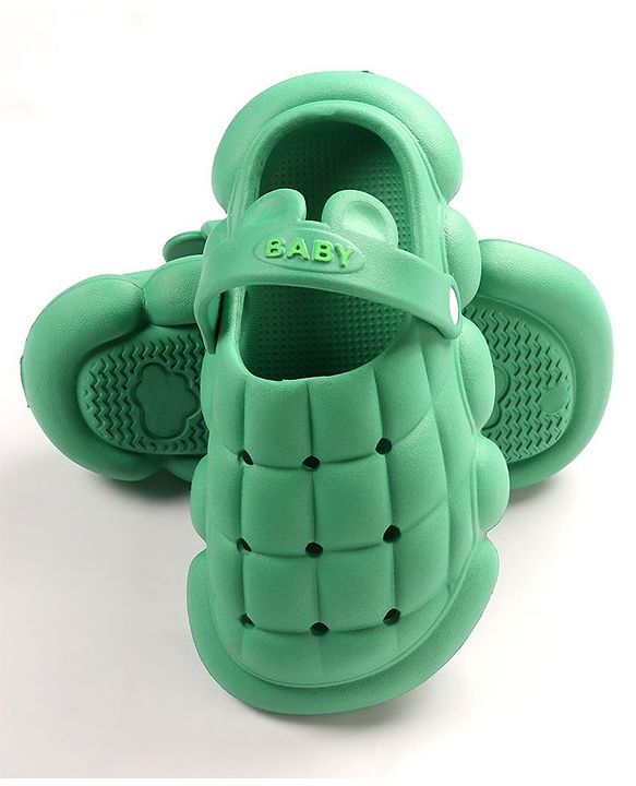 Cute Walk by Babyhug Slip On Clogs Cube Design Design - Green