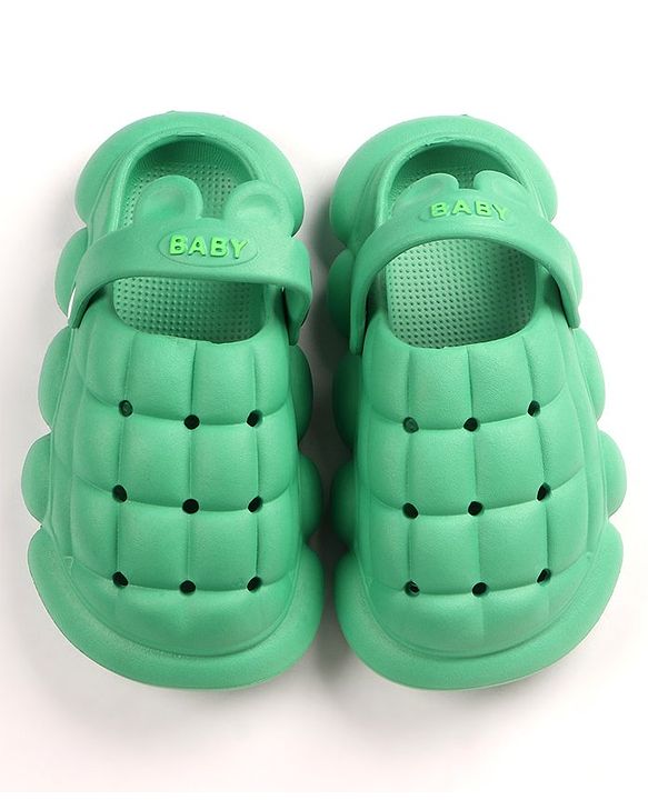 Cute Walk by Babyhug Slip On Clogs Cube Design Design - Green
