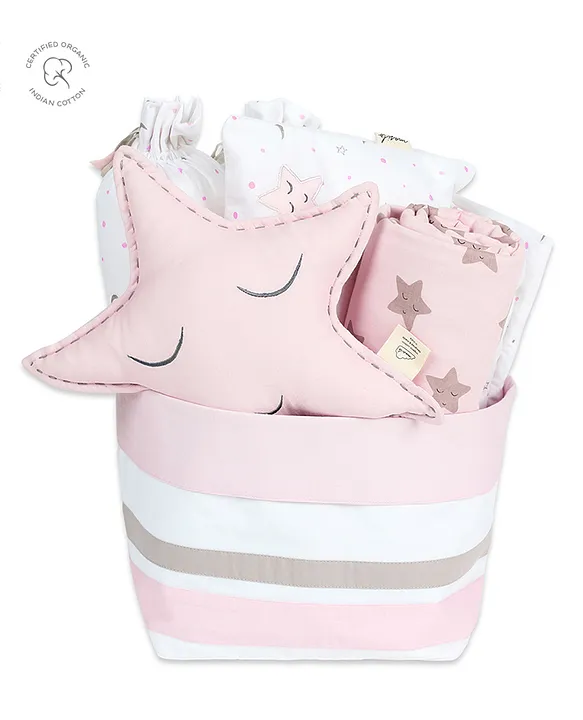 Masilo Organic Cotton Gift Basket Set For Babys/kids Nursery
