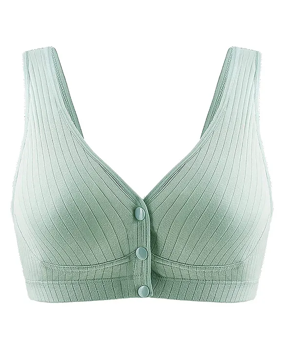 MOMISY Cotton Spandex Wireless Nursing Bra Green Online in India, Buy at  Best Price from  - 11725799