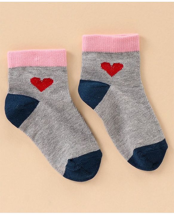 Cute Walk by Babyhug Ankle Length Antibacterial Socks Multi Design Pack Of 5 - Multicolor