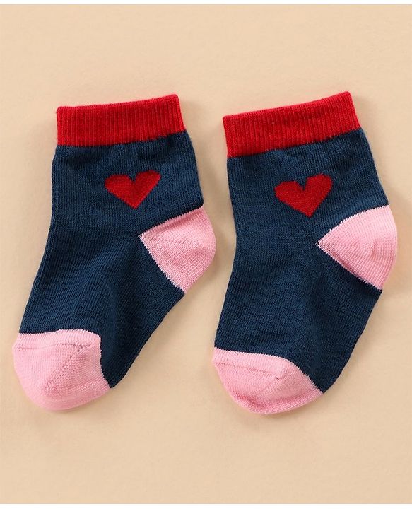 Cute Walk by Babyhug Ankle Length Antibacterial Socks Multi Design Pack Of 5 - Multicolor