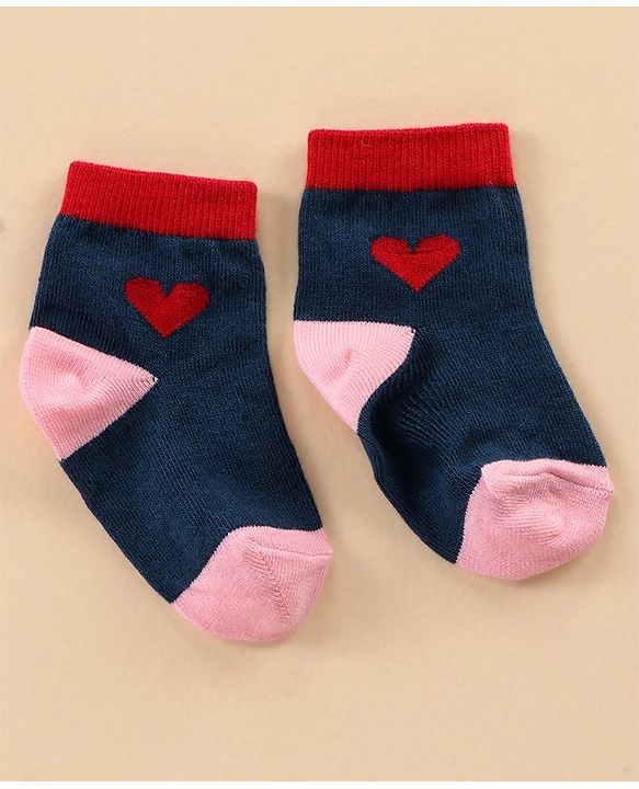 Cute Walk by Babyhug Ankle Length Antibacterial Socks Multi Design Pack Of 5 - Multicolor