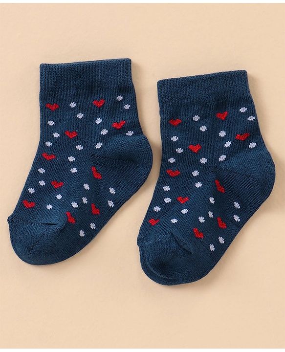 Cute Walk by Babyhug Ankle Length Antibacterial Socks Multi Design Pack Of 5 - Multicolor