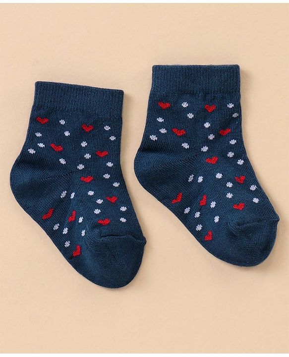 Cute Walk by Babyhug Ankle Length Antibacterial Socks Multi Design Pack Of 5 - Multicolor