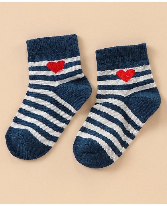 Cute Walk by Babyhug Ankle Length Antibacterial Socks Multi Design Pack Of 5 - Multicolor