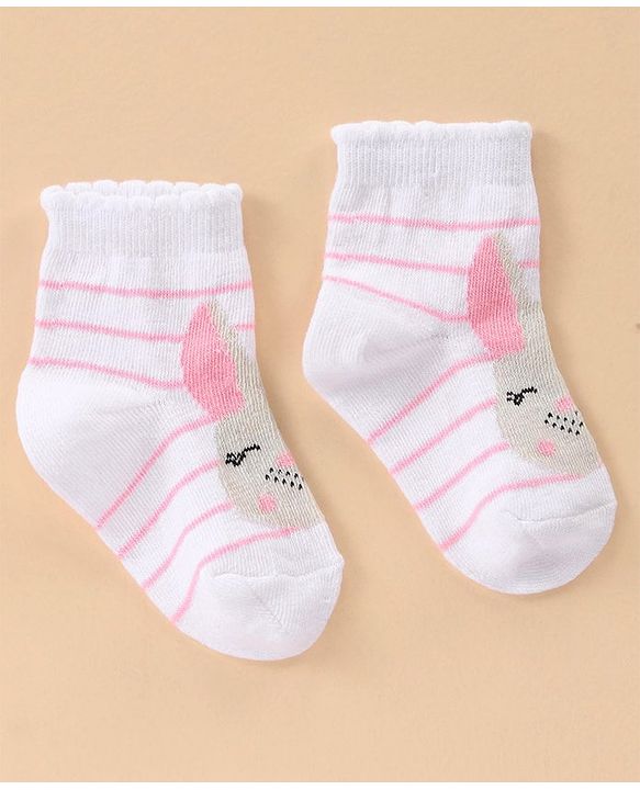 Cute Walk by Babyhug Ankle Length Antibacterial Socks Multi Design Pack Of 5 - Multicolor