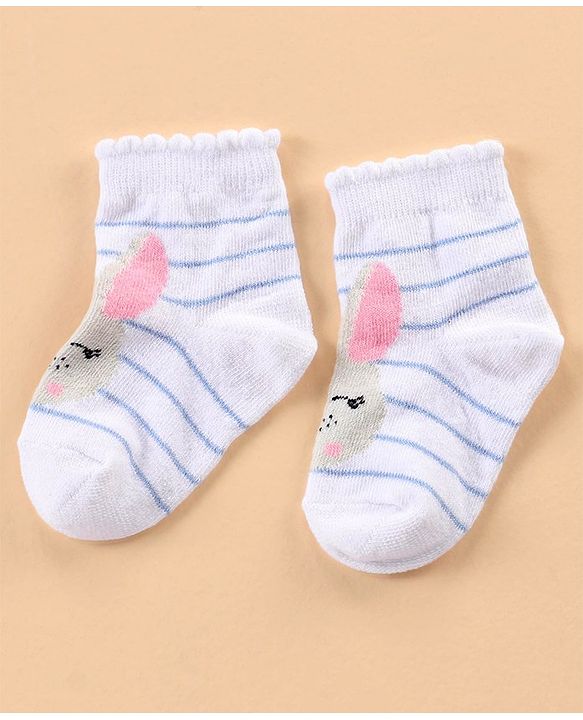 Cute Walk by Babyhug Ankle Length Antibacterial Socks Multi Design Pack Of 5 - Multicolor