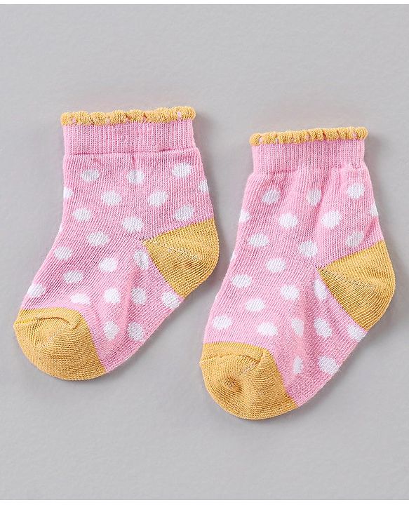 Cute Walk by Babyhug Ankle Length Antibacterial Socks Multi Design Pack Of 5 - Multicolor