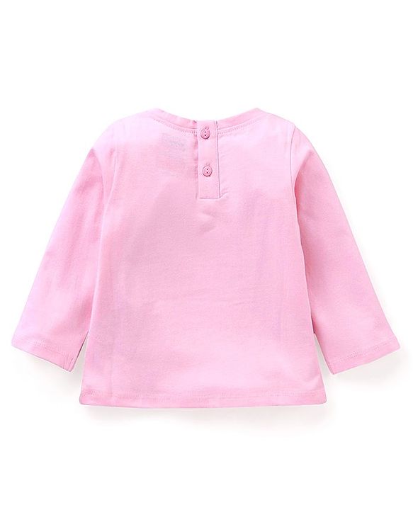 Babyhug Cotton Full Sleeves T-shirt Minnie Printed - Light Pink