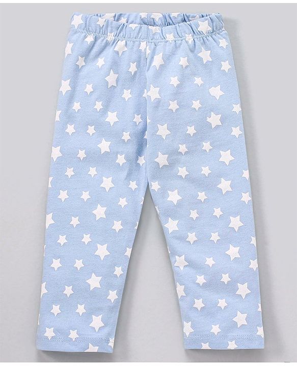 Babyhug 100% Cotton Full Sleeves Night Suit Clouds Print - Grey Blue