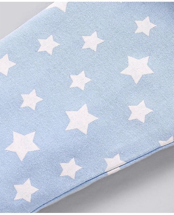 Babyhug 100% Cotton Full Sleeves Night Suit Clouds Print - Grey Blue