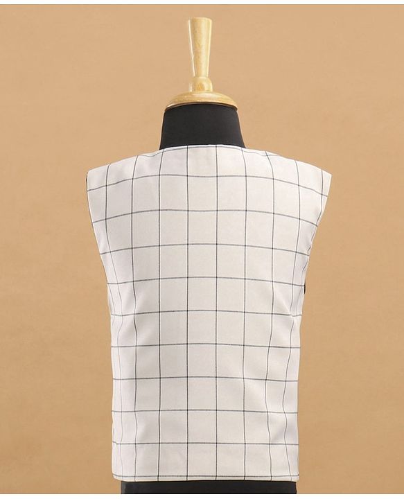 Babyhug Full Sleeves Checks Party Suit With Bow - Grey