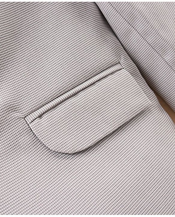 Babyhug Full Sleeves Textured Party Blazer - Grey