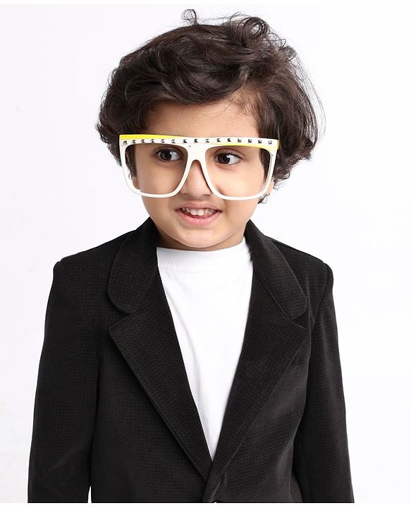 Babyhug Full Sleeves Party Wear Blazer Solid Color - Black