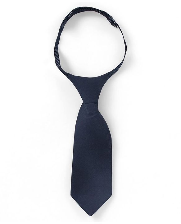 Babyhug Full Sleeves Shirt & Trouser With Tie Checked - Navy Black
