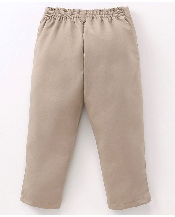 Babyhug Full Sleeves Printed Shirt & Trousers With Suspenders- Black Beige