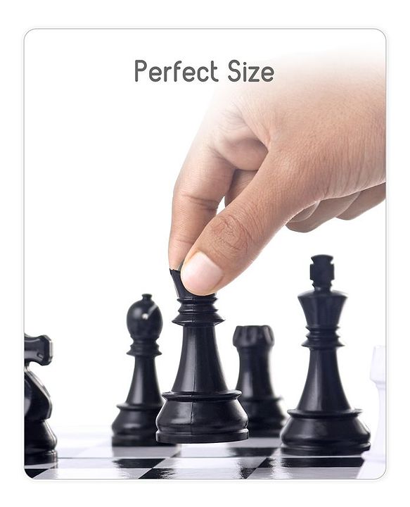 Babyhug Royal Chess Board Game - Classic 2 -Player Strategy Game with Black & White Pieces | Fun & Educational Family Game for Kids | Enhances Logic, Patience & Focus | BIS Certified