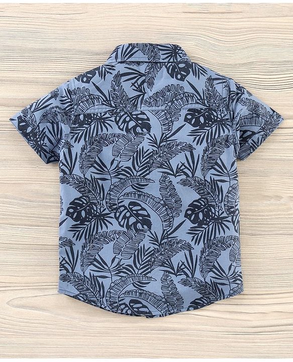 Babyhug Half Sleeves Printed Shirt - Blue