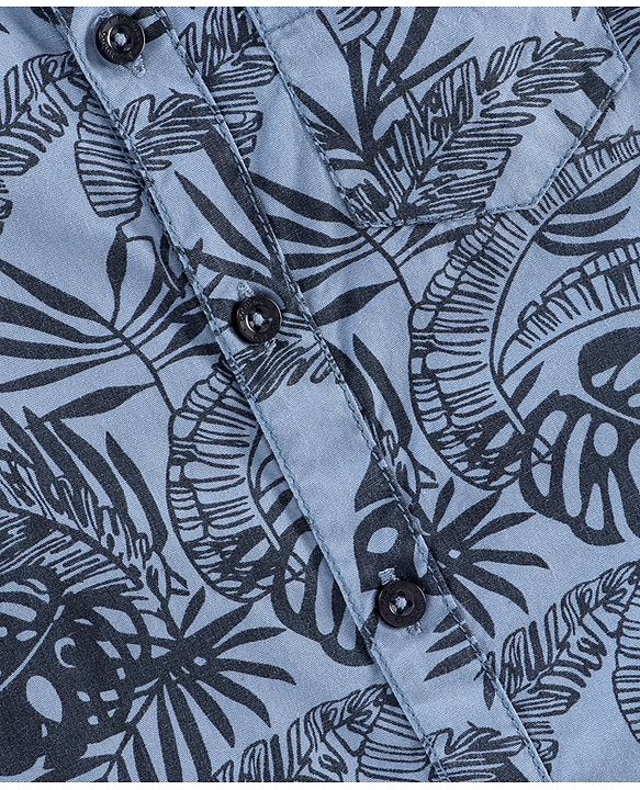Babyhug Half Sleeves Printed Shirt - Blue