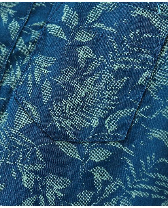 Babyhug Full Sleeves Shirt Leaf Print - Green