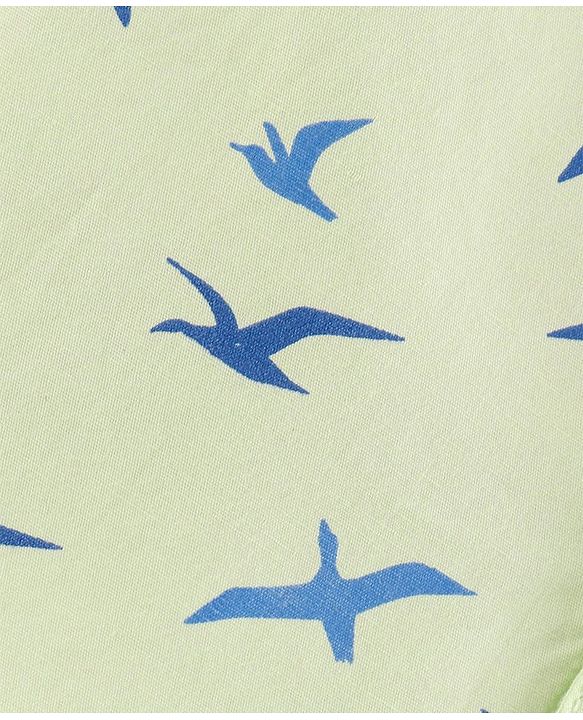 Babyhug Full Sleeves Cotton Shirt Bird Print- Green