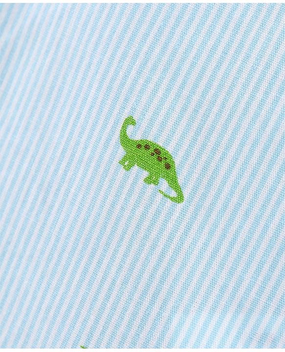 Babyhug Full Sleeves Shirt Dino Print - Blue