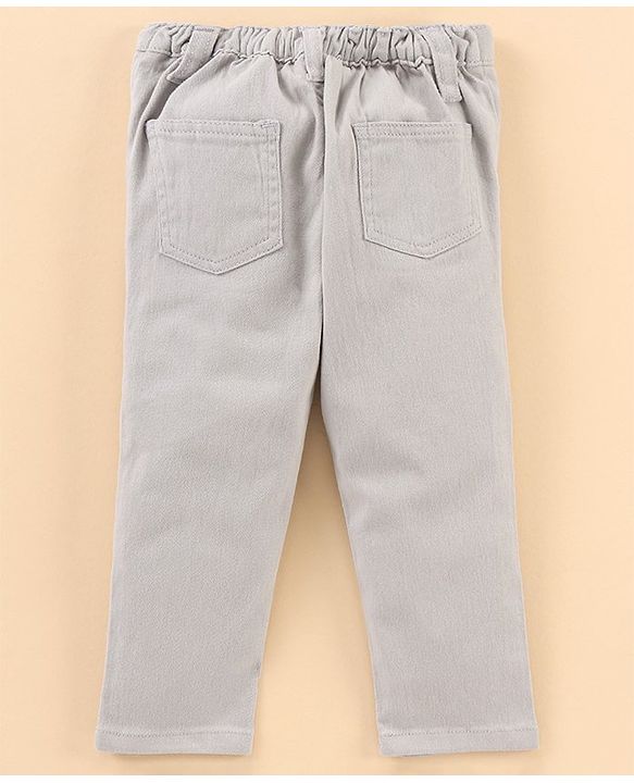 Babyhug Full Sleeves Shirt and Trousers Check Pattern - Grey