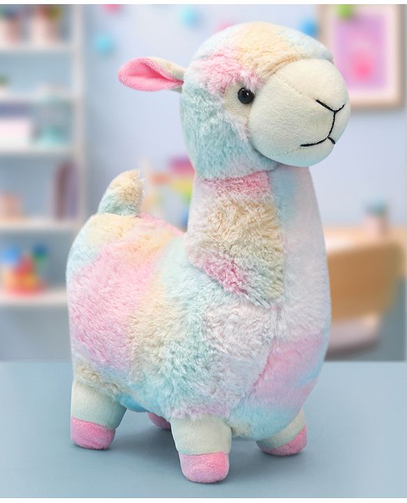 Babyhug Colourful Lama Soft Toy for Kids|Cuddly & Cozy Plush for Toddlers|Safe & durable Hug Companion|BIS Certified|Ideal Gift|Height 38 cm-Multicolour