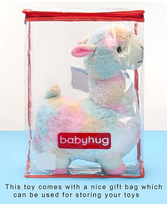 Babyhug Colourful Lama Soft Toy for Kids|Cuddly & Cozy Plush for Toddlers|Safe & durable Hug Companion|BIS Certified|Ideal Gift|Height 38 cm-Multicolour