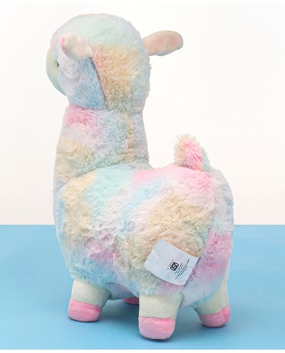 Babyhug Colourful Lama Soft Toy for Kids|Cuddly & Cozy Plush for Toddlers|Safe & durable Hug Companion|BIS Certified|Ideal Gift|Height 38 cm-Multicolour