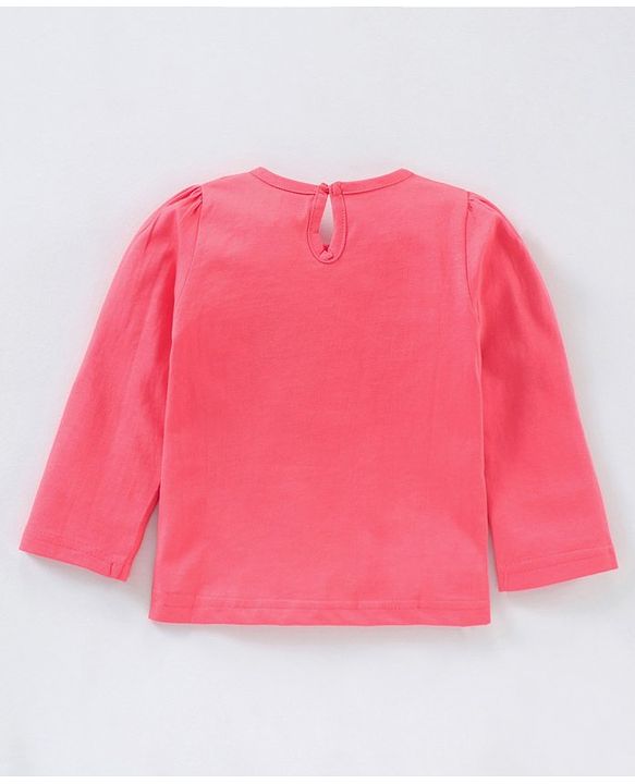 Babyhug Full Sleeves Top Penguin Print - Pink