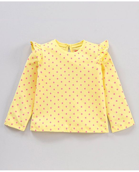 Babyhug 100% Cotton Full Sleeves Top with Graphics & Frill Detailing Pack Of 3 - Multicolor
