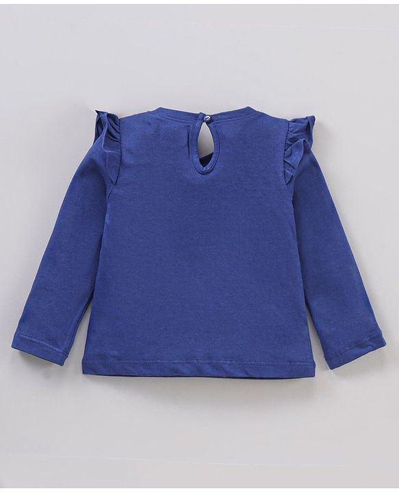 Babyhug 100% Cotton Full Sleeves Top with Graphics & Frill Detailing Pack Of 3 - Multicolor