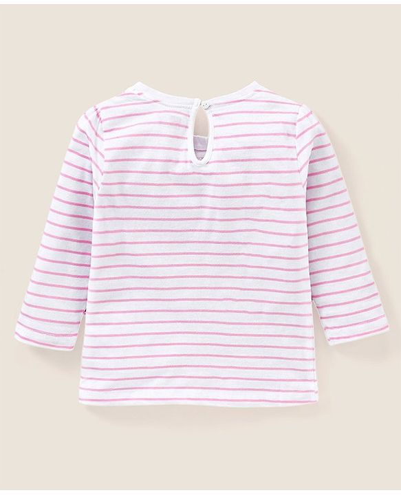 Babyhug Cotton Full Sleeves Tee Stripes Heart & Dot Print Pack of 3- Mullticolor