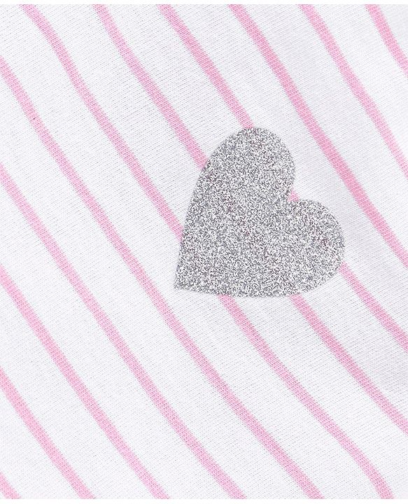 Babyhug Cotton Full Sleeves Tee Stripes Heart & Dot Print Pack of 3- Mullticolor