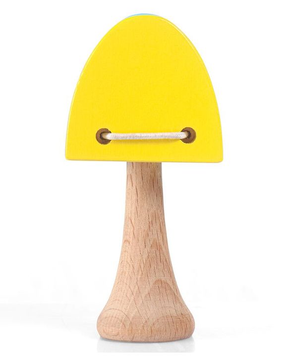 Babyhug Wooden Castanet Rattle Toy - Multicolour