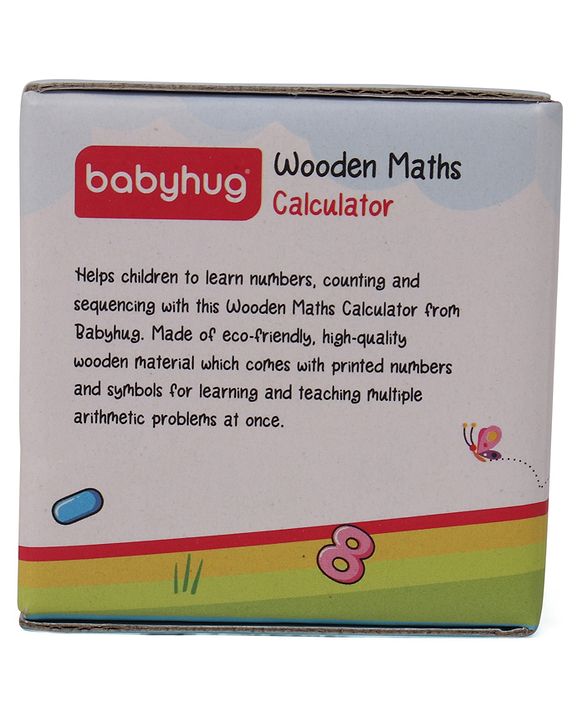 Babyhug Montessori Wooden Maths Calculator - Multicolor | Educational Learning Toy with Beads & Counting Frame | Helps Kids Learn Numbers, Addition, Subtraction & Problem Solving | BIS Certified