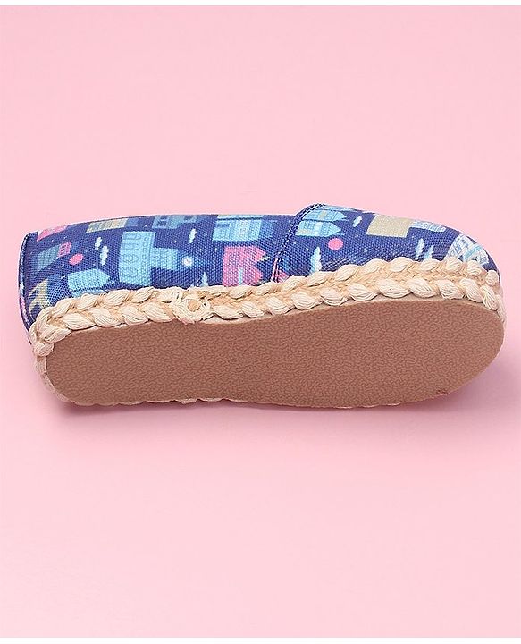 Cute Walk by Babyhug Ethnic Wear Mojaris City Print - Blue