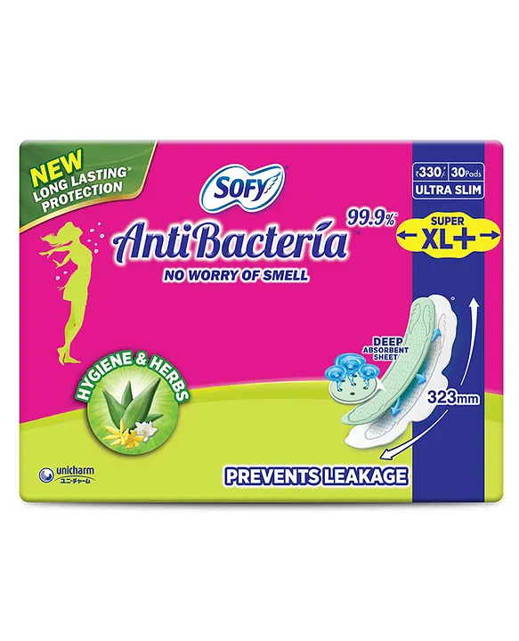 Sofy Cool Extra Long Sanitary Pads 30 Pieces Online - Sofy India