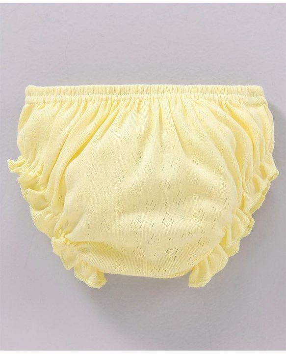 Babyhug 100% Cotton Panties Solid Pack of 3 - Blue Pink Yellow