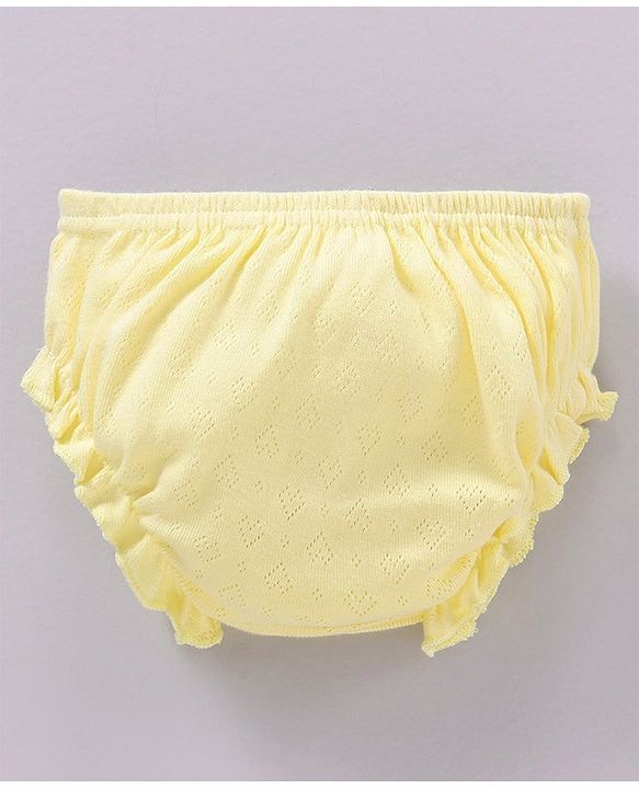Babyhug 100% Cotton Panties Solid Pack of 3 - Blue Pink Yellow