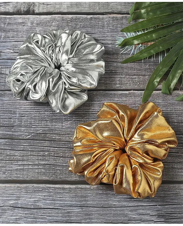 MILK X SODA METALLIC SCRUNCHIE GUNMETAL MILK X SODA METALLIC SCRUNCHIE GUNMETAL