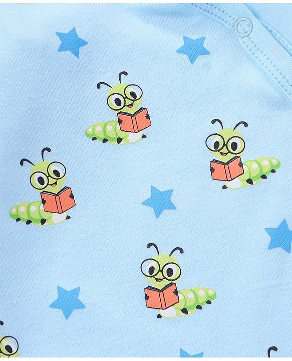 Babyhug 100% Cotton Full Sleeves Rompers Bee Printed Pack of 2 - Multicolour