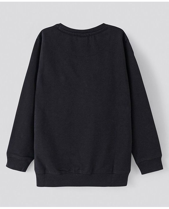 Pine Kids Full Sleeves Biowash Sweatshirt Snoopy Print - Jet Black