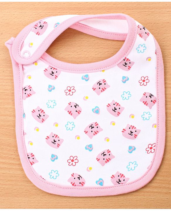 Babyhug Cotton Snap Buttons Closure Bear Print Pack of 2 - Blue & White